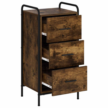 vidaXL Sideboard Smoked Oak 40 x 33 x 80.5 cm Engineered Wood 3