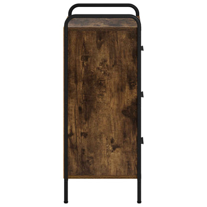 vidaXL Sideboard Smoked Oak 40 x 33 x 80.5 cm Engineered Wood 5