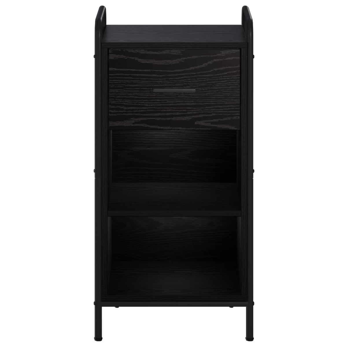 Sideboard 40 x 33 x 80.5 cm Engineered Wood with 1 Drawer & 1 Shelf Black oak