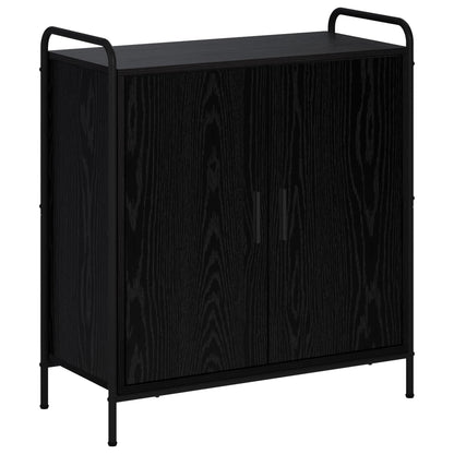 Sideboard 73 x 33 x 81 cm Engineered Wood Height 81 cm Width 73 cm with 2 doors Black oak