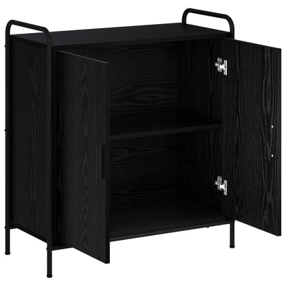 Sideboard 73 x 33 x 81 cm Engineered Wood Height 81 cm Width 73 cm with 2 doors Black oak