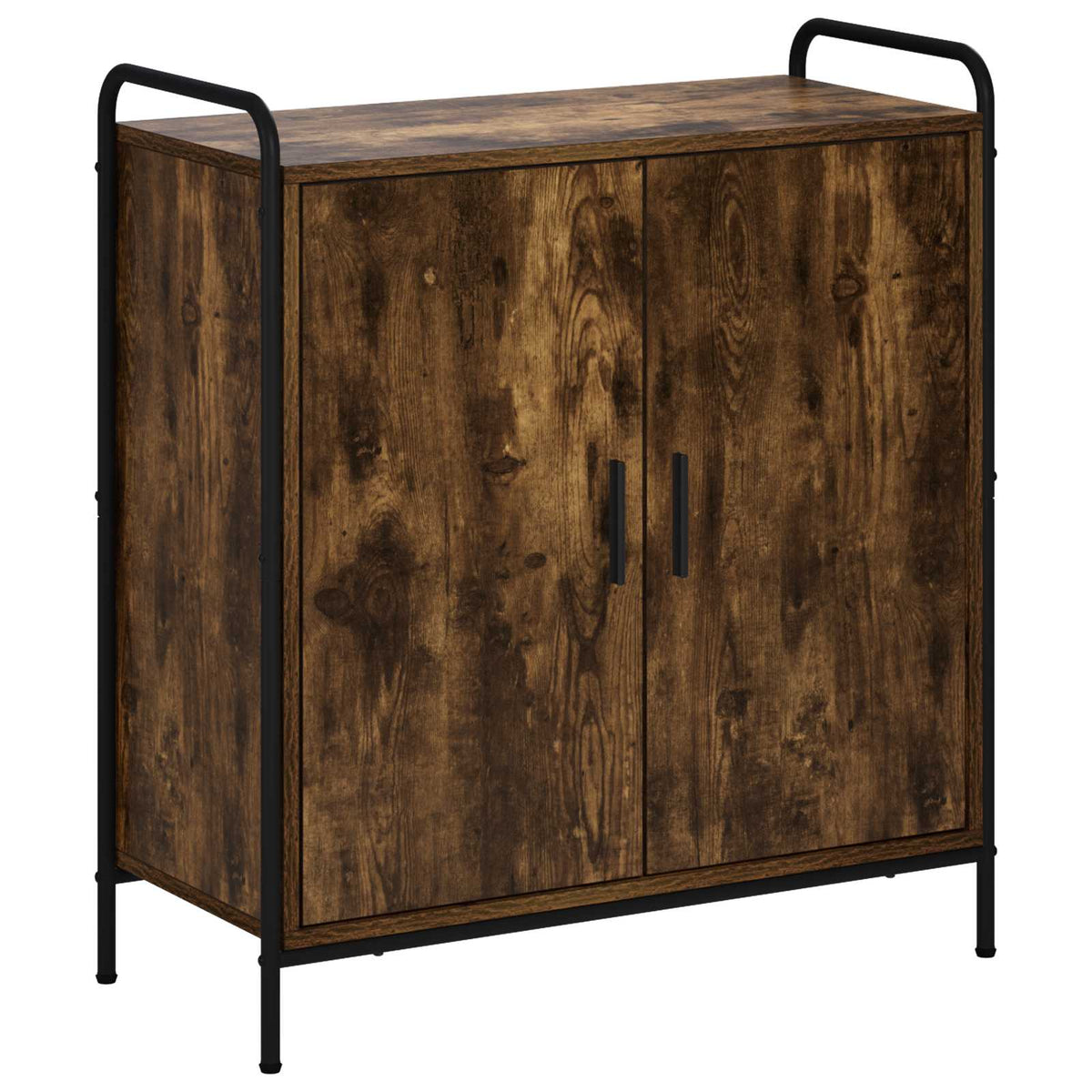 Sideboard 73 x 33 x 81 cm Engineered Wood Height 81 cm Width 73 cm with 2 doors Smoked oak