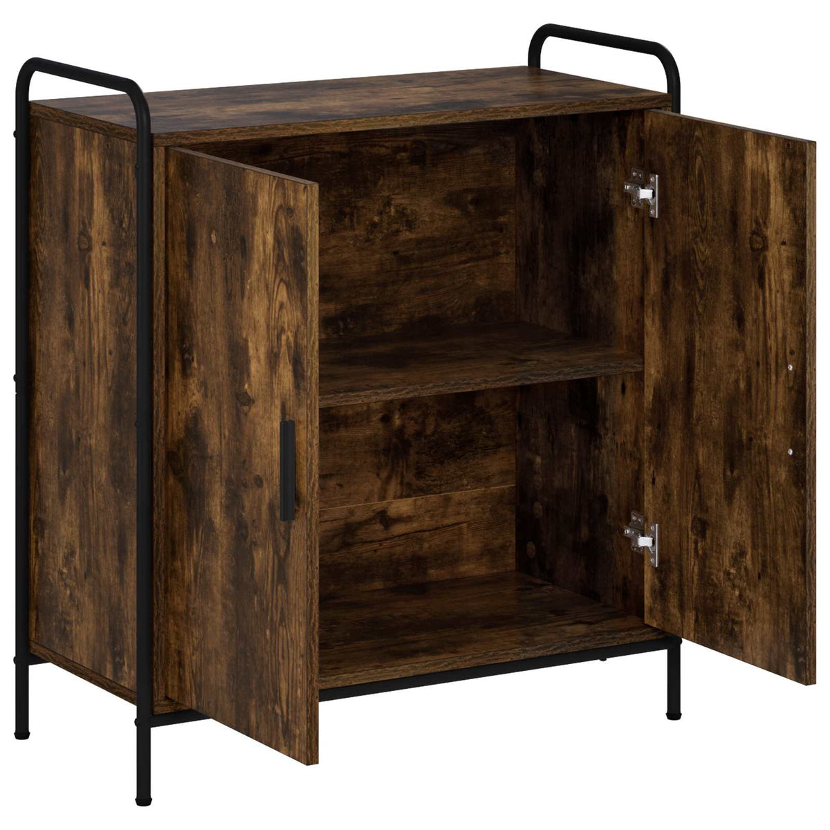 Sideboard 73 x 33 x 81 cm Engineered Wood Height 81 cm Width 73 cm with 2 doors Smoked oak