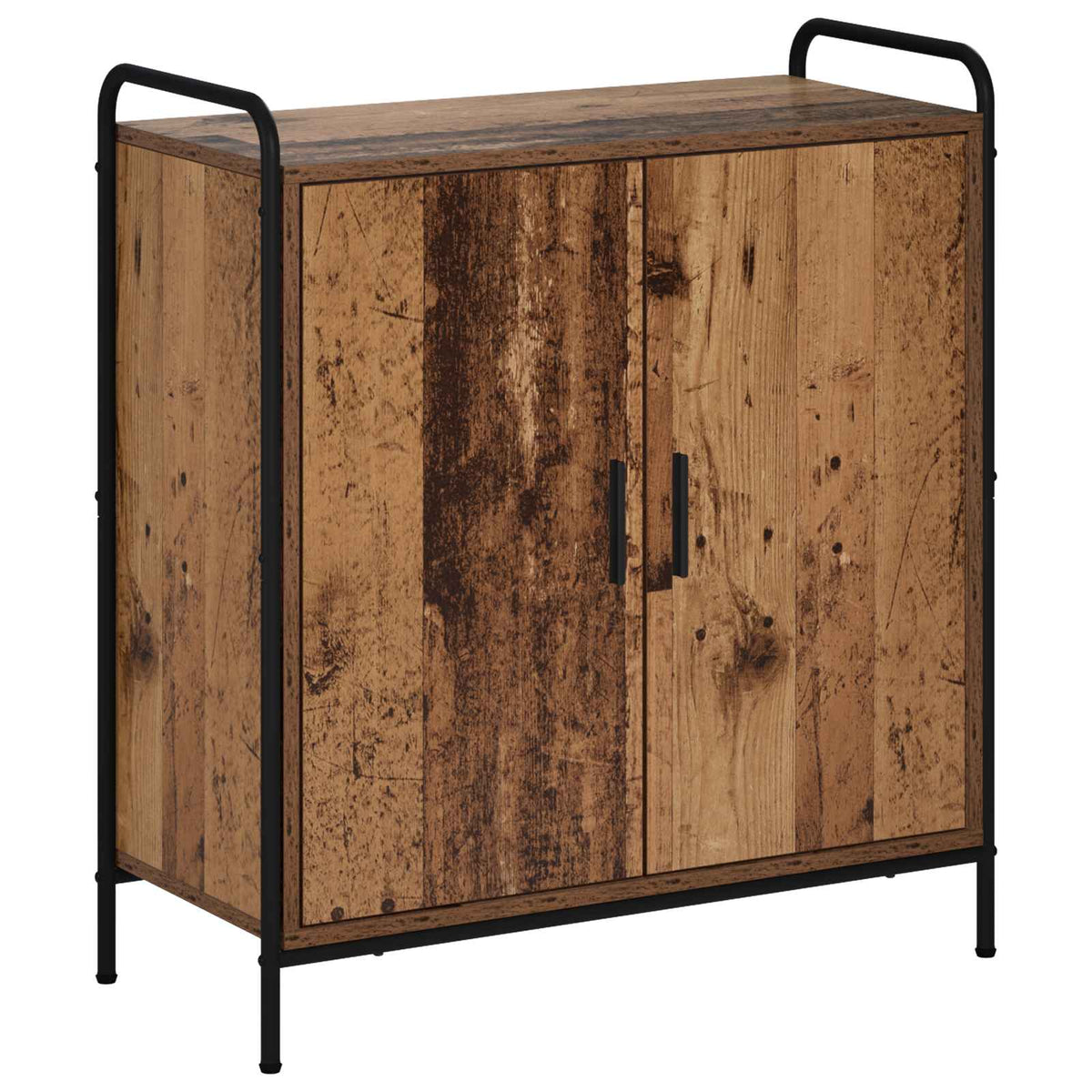 Sideboard 73 x 33 x 81 cm Engineered Wood Height 81 cm Width 73 cm with 2 doors Old wood