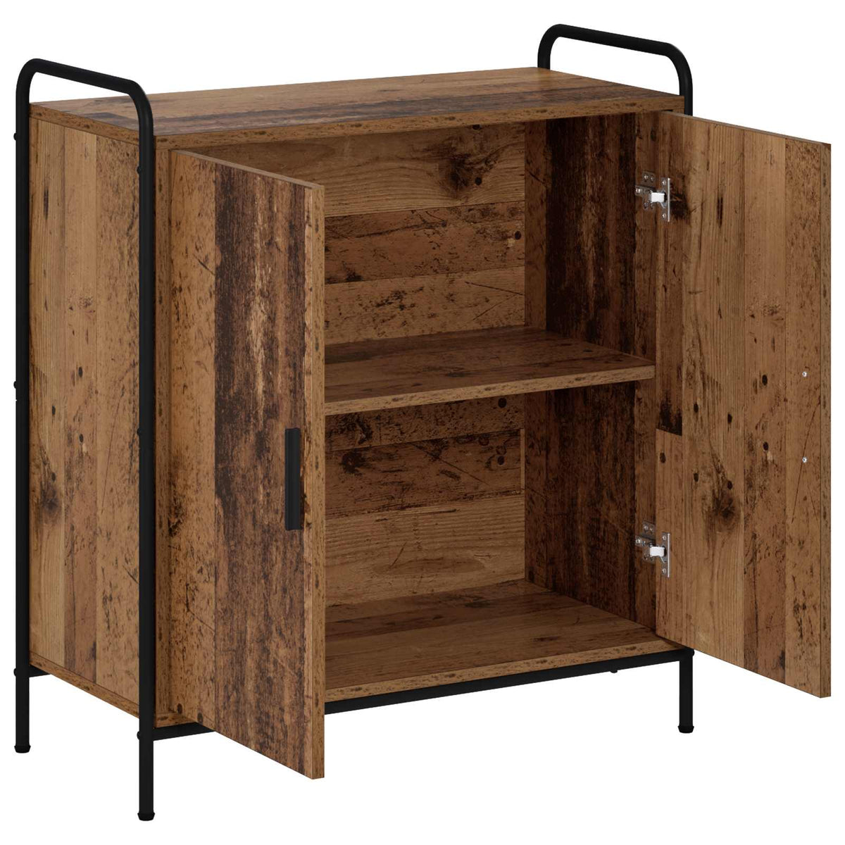 Sideboard 73 x 33 x 81 cm Engineered Wood Height 81 cm Width 73 cm with 2 doors Old wood