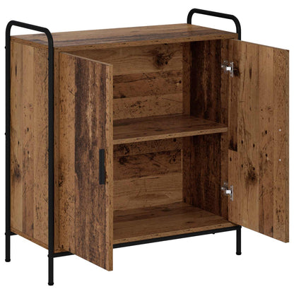 Sideboard 73 x 33 x 81 cm Engineered Wood Height 81 cm Width 73 cm with 2 doors Old wood