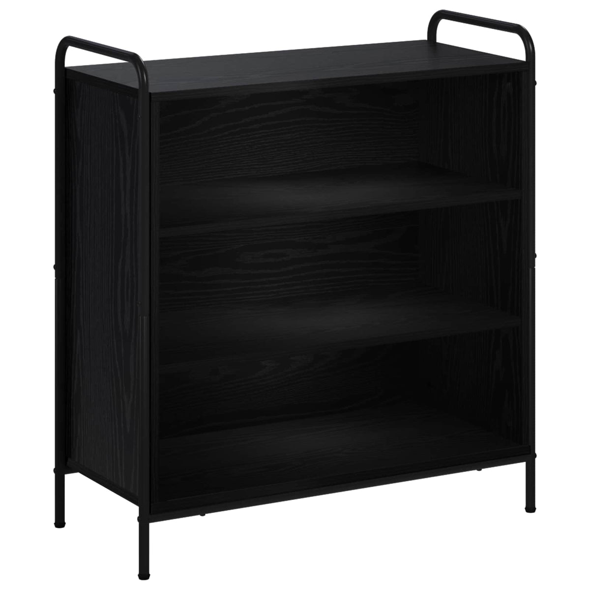 Sideboard 73 x 33 x 81 cm Engineered Wood Height 81 cm Width 73 cm with 2 shelves Black oak