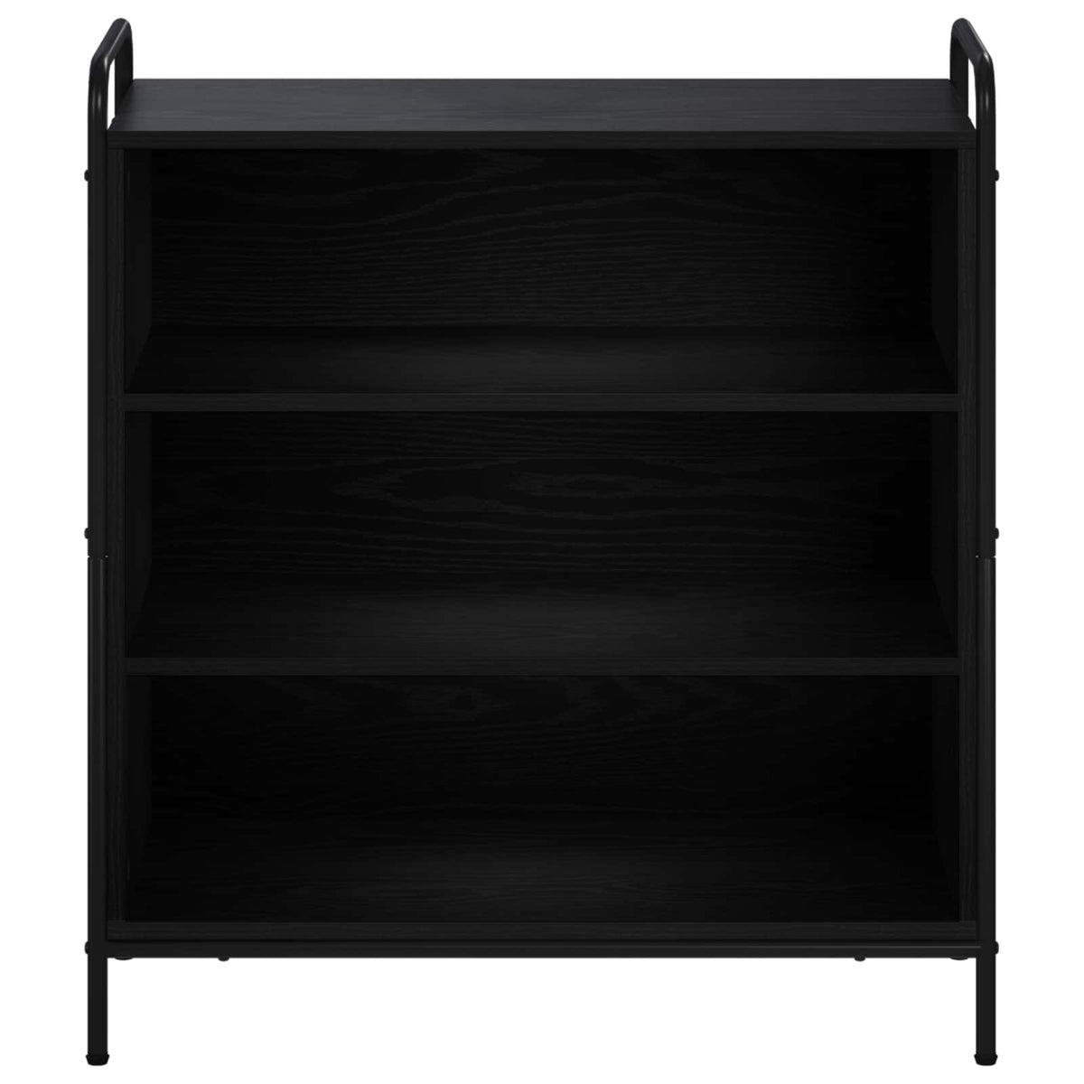 Sideboard 73 x 33 x 81 cm Engineered Wood Height 81 cm Width 73 cm with 2 shelves Black oak
