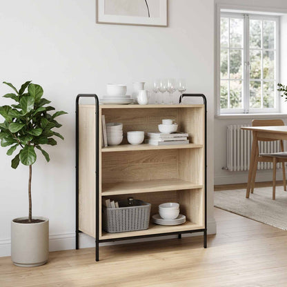 Sideboard 73 x 33 x 81 cm Engineered Wood Height 81 cm Width 73 cm with 2 shelves Sonoma oak