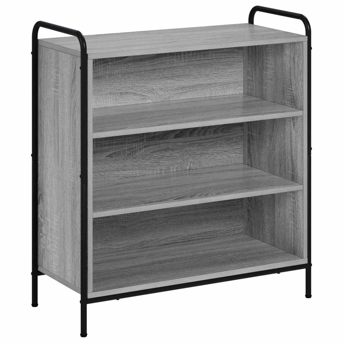 Sideboard 73 x 33 x 81 cm Engineered Wood Height 81 cm Width 73 cm with 2 shelves Grey sonoma