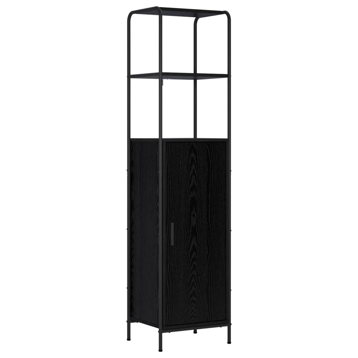 vidaXL Highboard Black Oak 40 x 33 x 161 cm Engineered Wood 2