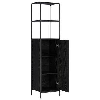 Highboard Engineered Wood Black oak
