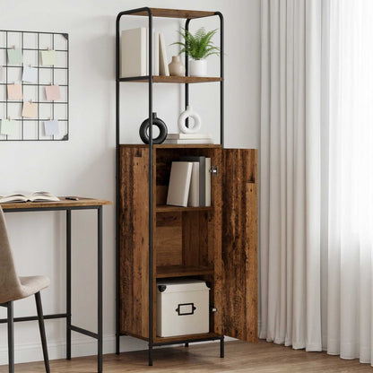 vidaXL Highboard Old Wood 40 x 33 x 161 cm Engineered Wood 1