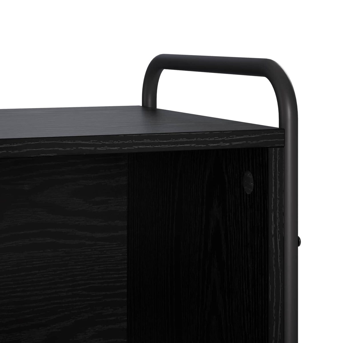 Book Cabinet Engineered Wood Black Oak