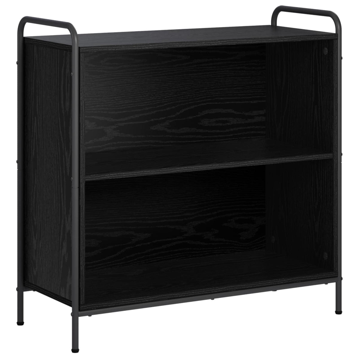 Book Cabinet Engineered Wood Black Oak