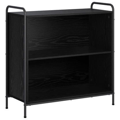 Book Cabinet Engineered Wood Black Oak