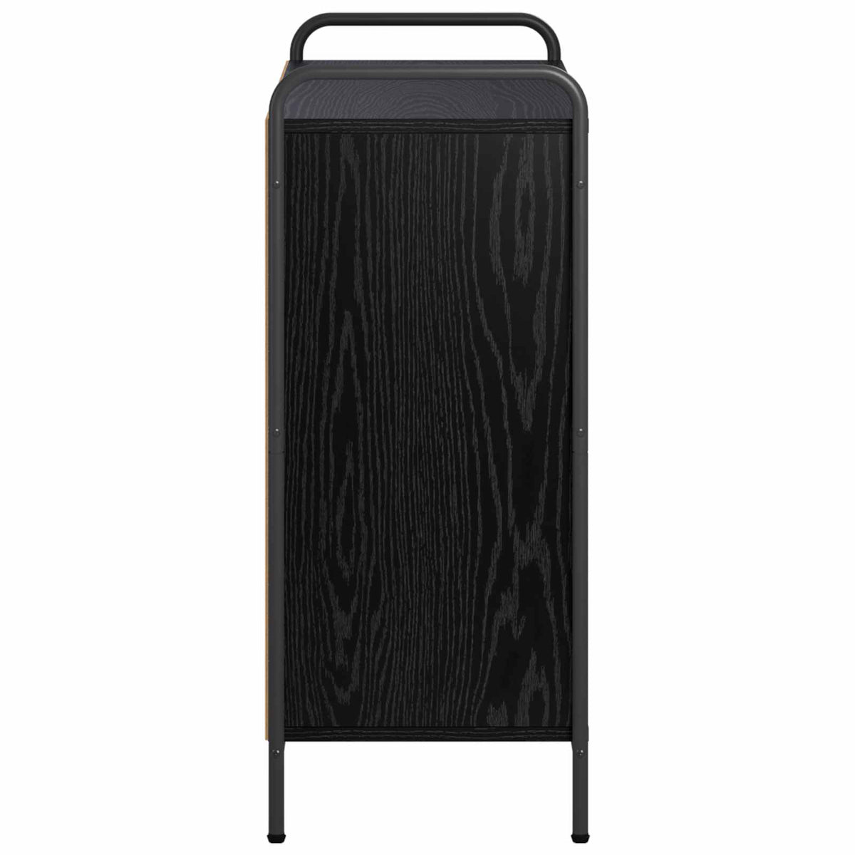 Book Cabinet Engineered Wood Black Oak