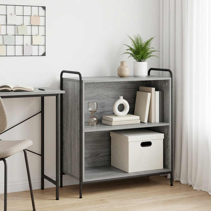 Book Cabinet 80 x 33 x 80 cm Engineered Wood Width 80 cm Height 80 cm Grey sonoma