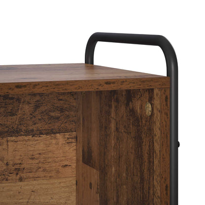 Book Cabinet Engineered Wood Old Wood