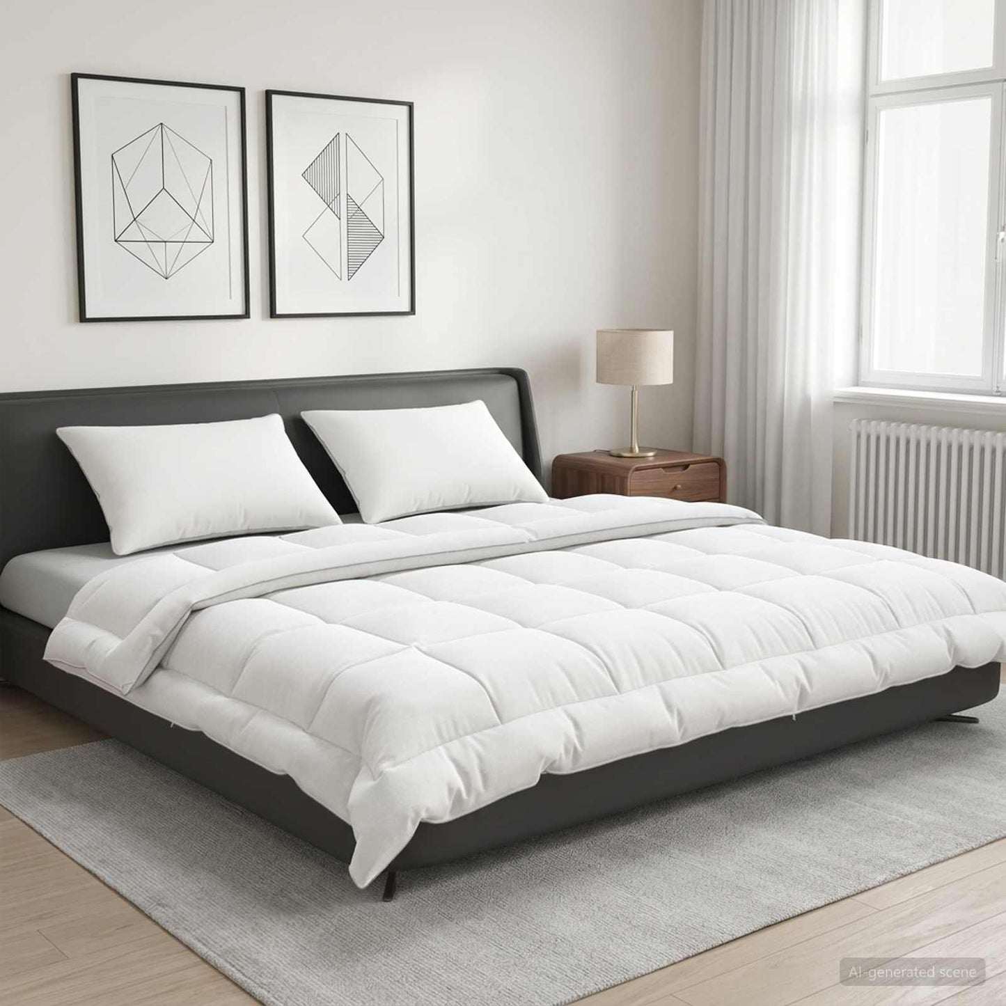 vidaXL Duvet TRIER 200x200 cm Summer 140 GSM 100% Australian Wool 1