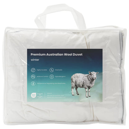vidaXL Duvet TRIER 135x220 cm 4 Seasons 350 GSM 100% Australian Wool 3