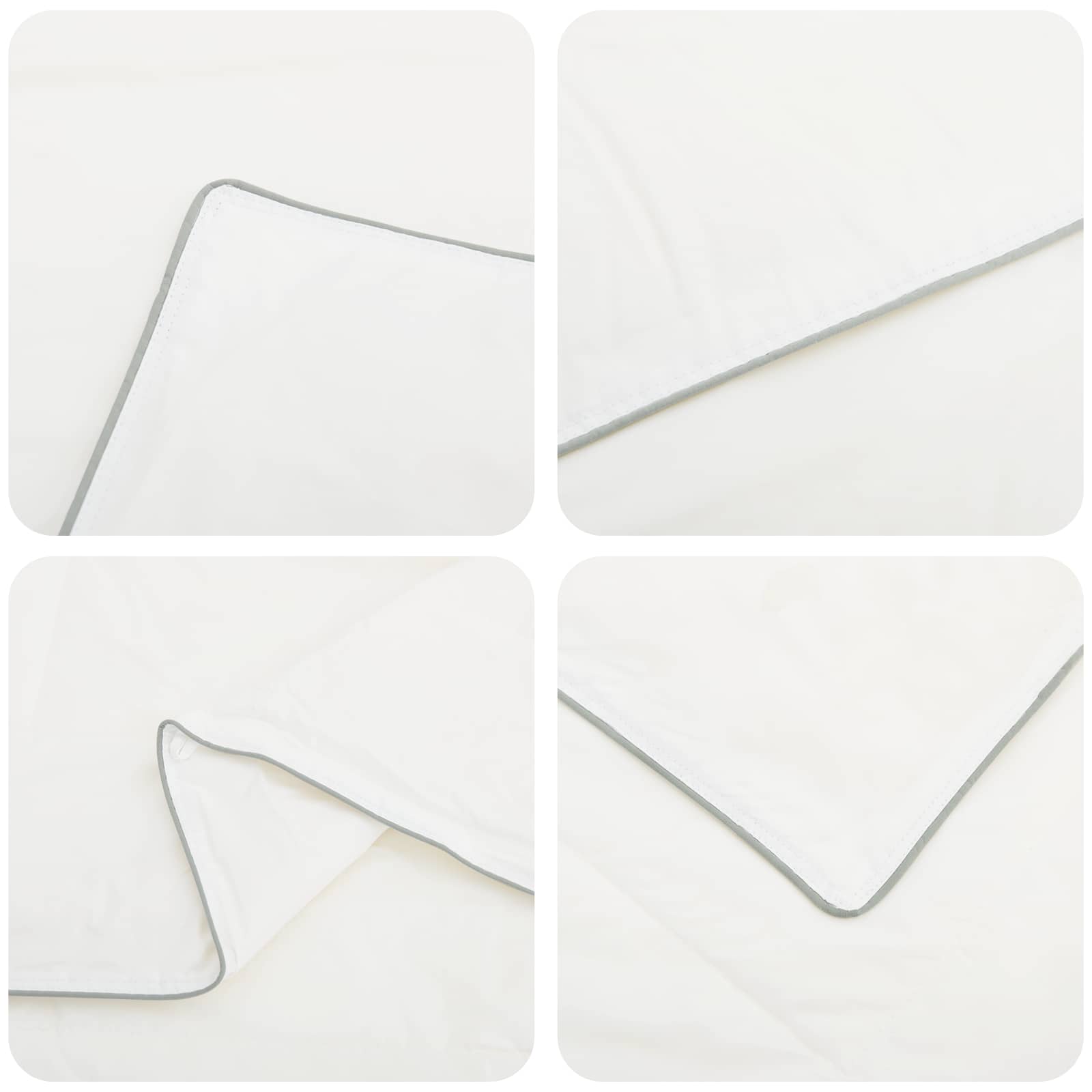 vidaXL Duvet 240x260 cm 4 Seasons 300 GSM Australian Wool White 6