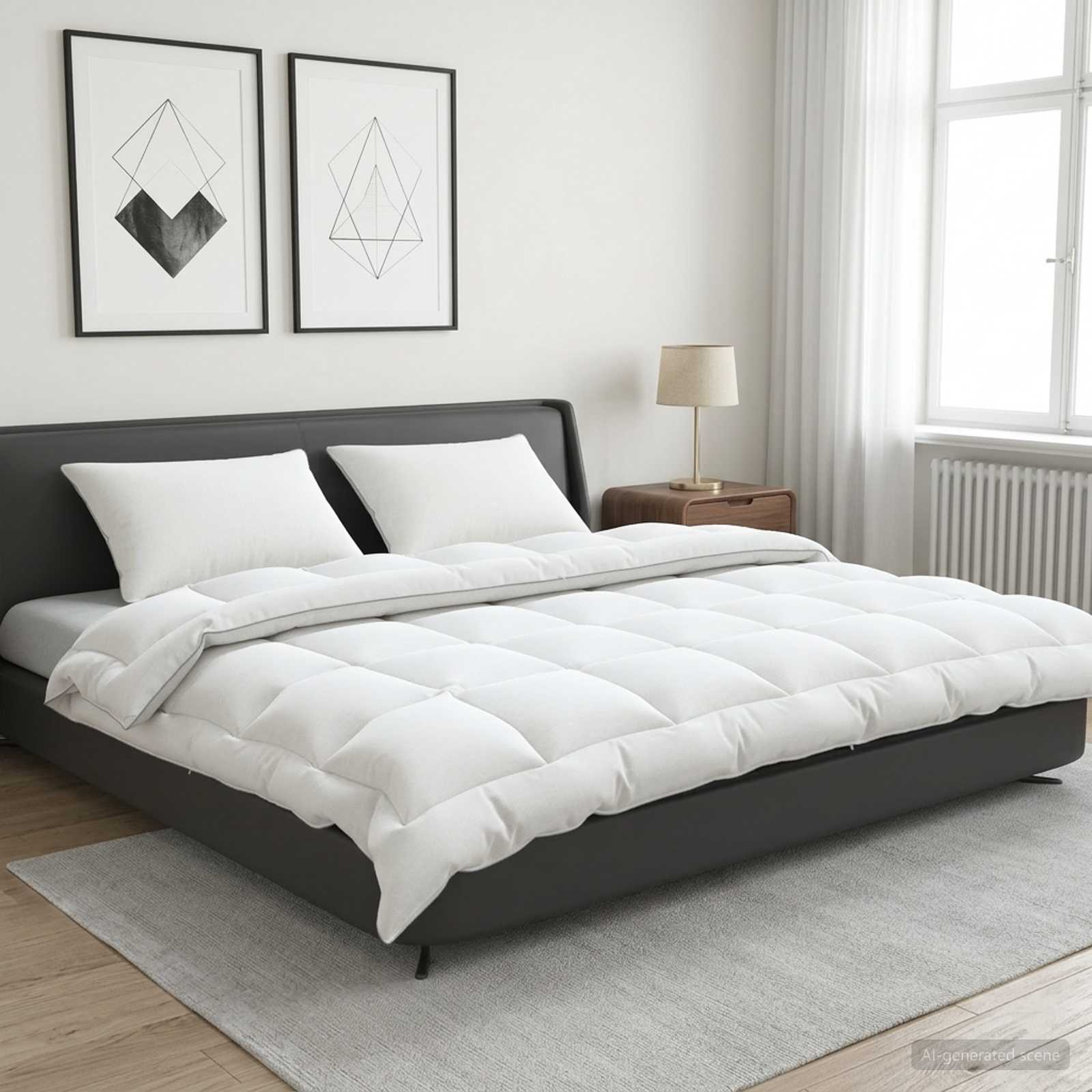 vidaXL Duvet 200x200 cm Winter 450 GSM Australian Wool White 1