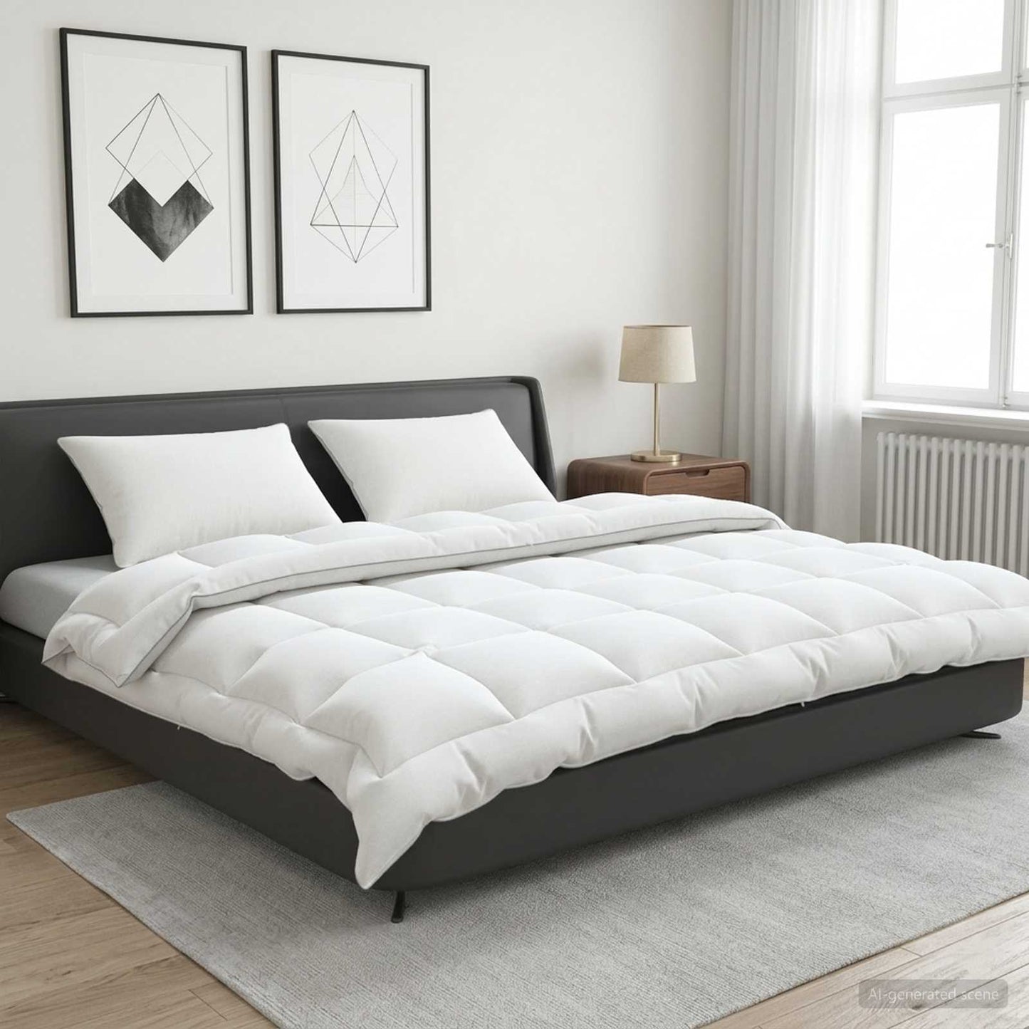vidaXL Duvet 200x220 cm Winter 450 GSM Australian Wool White 1