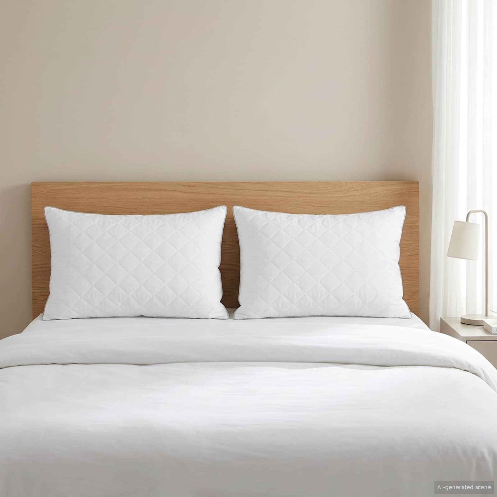 vidaXL Pillow FULDA 2 pcs 60 x 80 cm 100% Goose Down & Feather White 1