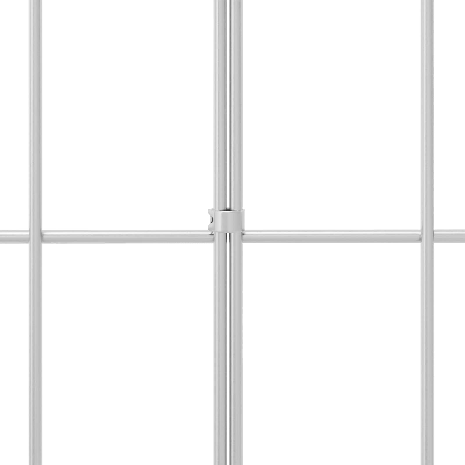 vidaXL Garden Fence Panel 48 pcs 50 x 30 cm Galvanised Steel Silver 6