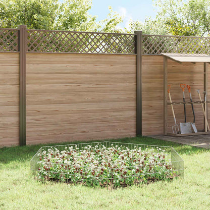 vidaXL Garden Fence Panel 48 pcs 50 x 30 cm Galvanised Steel Silver 4