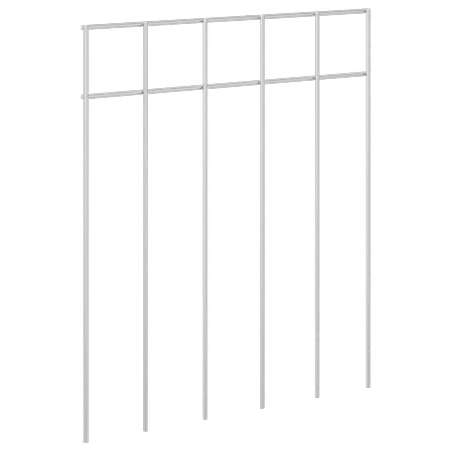 vidaXL Garden Fence Panel 48 pcs 25 x 30 cm Galvanised Steel Silver 2