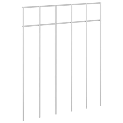 vidaXL Garden Fence Panel 48 pcs 25 x 30 cm Galvanised Steel Silver 2