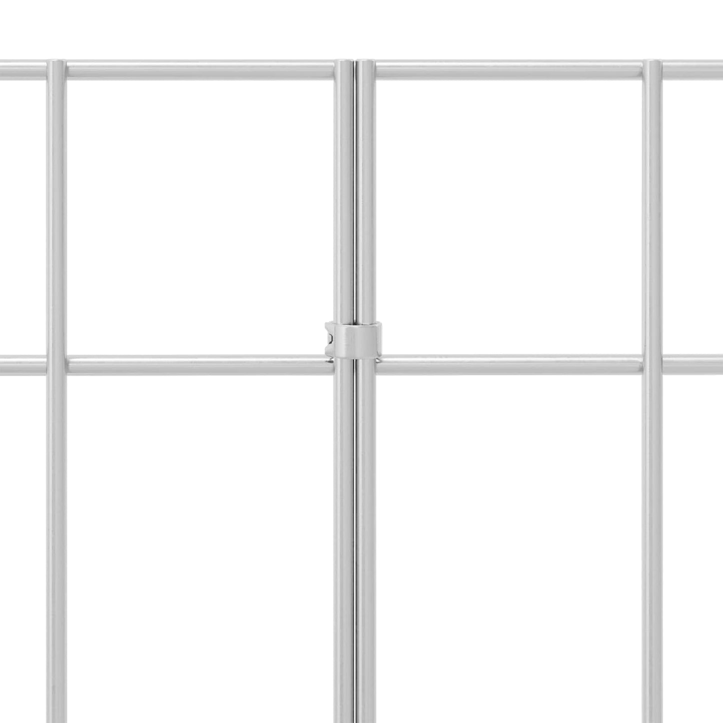 vidaXL Garden Fence Panel 48 pcs 50 x 30 cm Galvanised Steel Silver 6