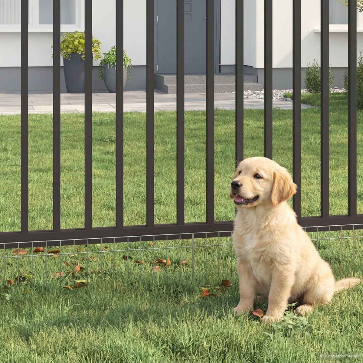 vidaXL Garden Fence Panel 25 x 30 cm Galvanised Steel Silver