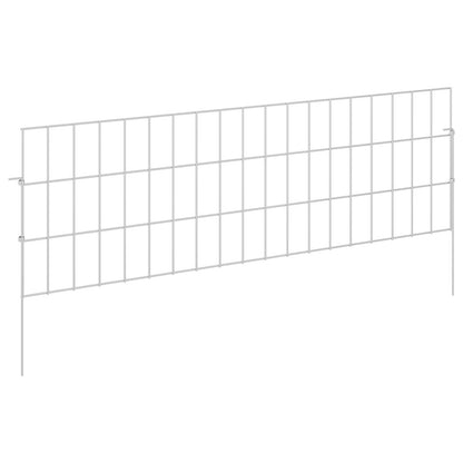 vidaXL Garden Fence with Stakes 24 pcs 95 x 30 cm Galvanised Steel 2