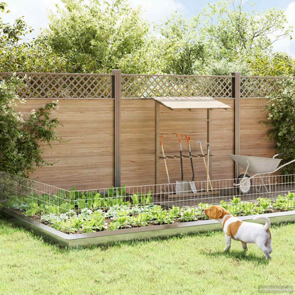 vidaXL Garden Fence with Stakes 24 pcs 55 x 50 cm Galvanised Steel 1
