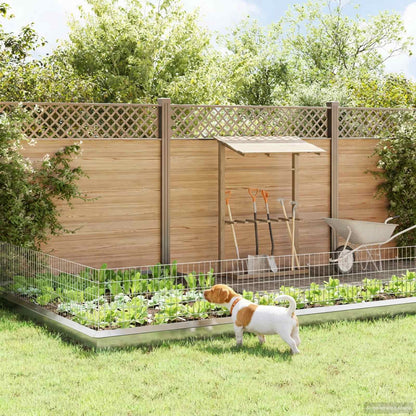 vidaXL Garden Fence with Stakes 12 pcs 95 x 50 cm Galvanised Steel 1