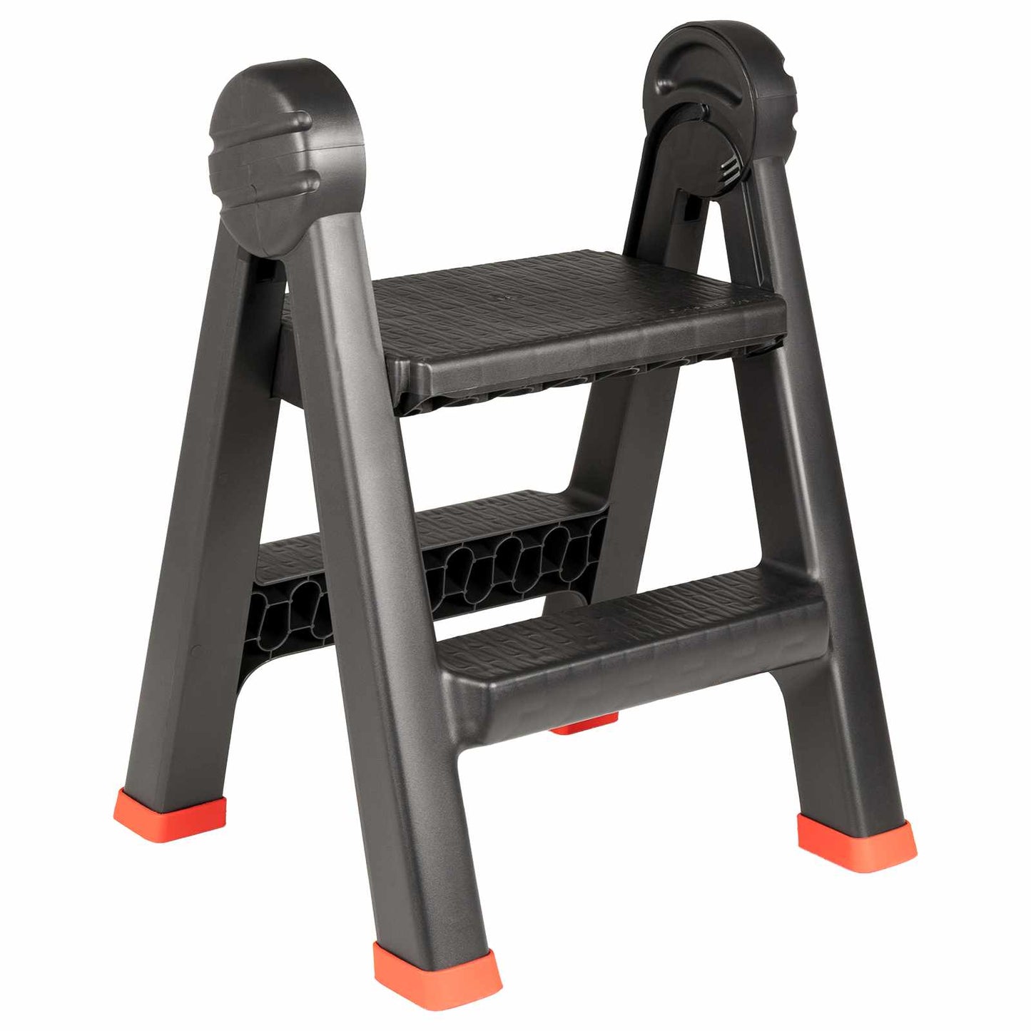 vidaXL Ladder Folding Black and Red 46 x 30 x 63 cm PP and Elastomer 2