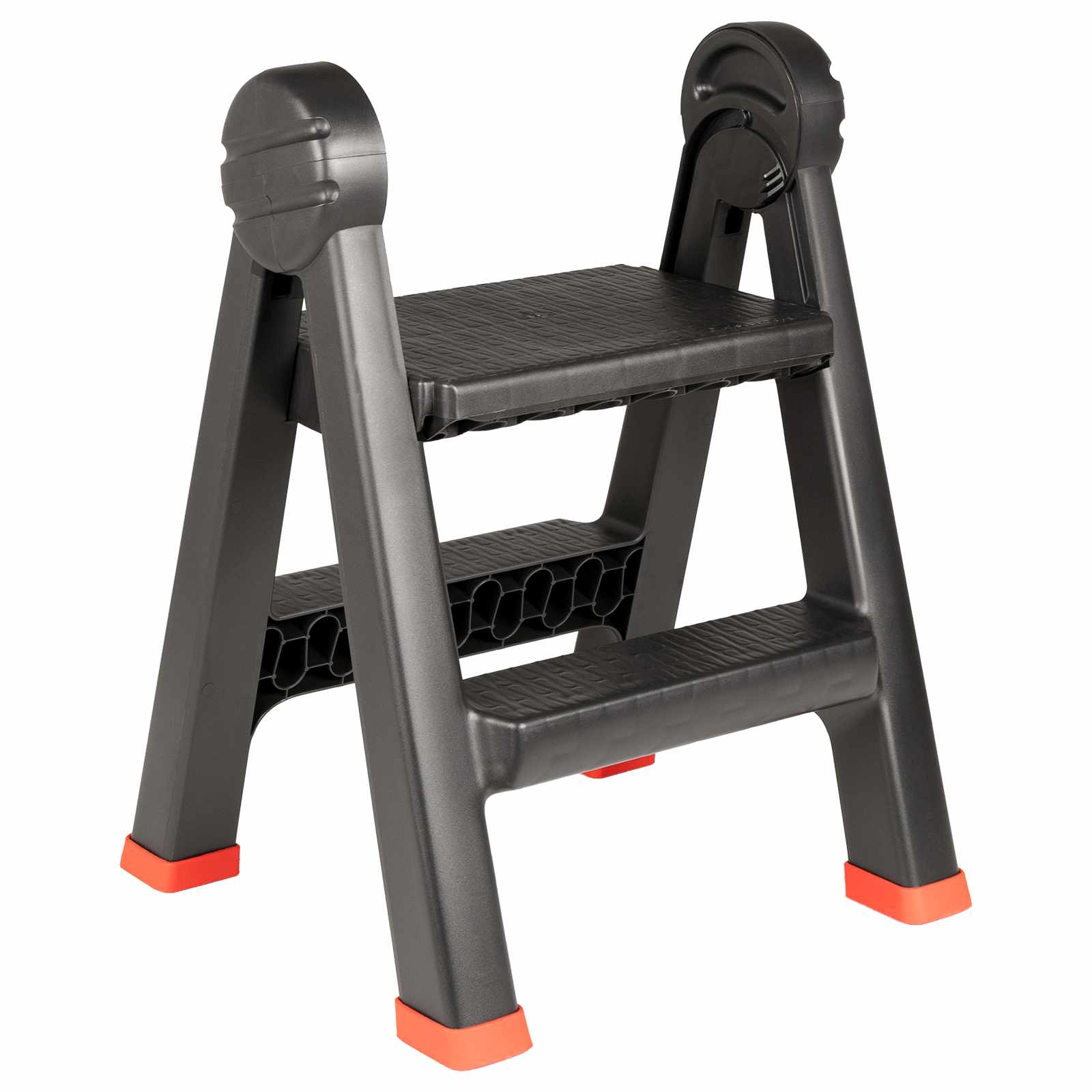 vidaXL Ladder Folding Black and Red 46 x 30 x 63 cm PP and Elastomer 2