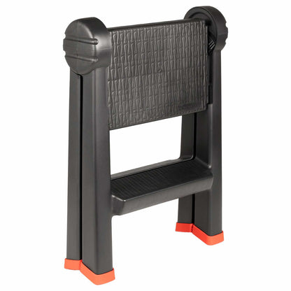vidaXL Ladder Folding Black and Red 46 x 30 x 63 cm PP and Elastomer 3