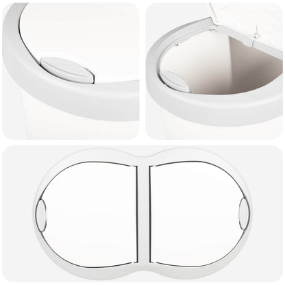 vidaXL Garbage Bin White 48 x 30 x 51 cm PP 6