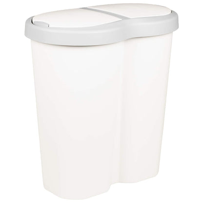 vidaXL Garbage Bin White 48 x 30 x 51 cm PP 2