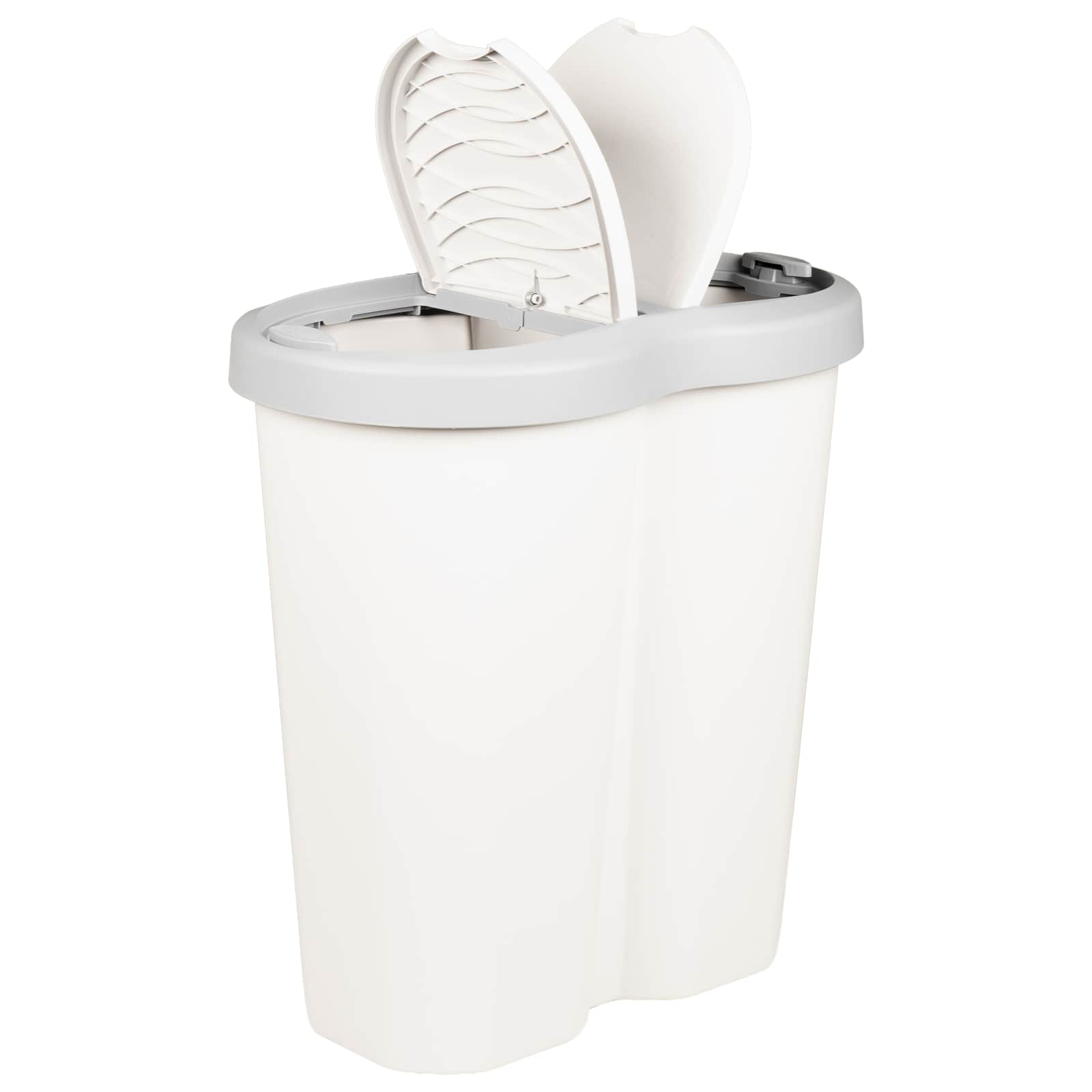 vidaXL Garbage Bin White 48 x 30 x 51 cm PP 3