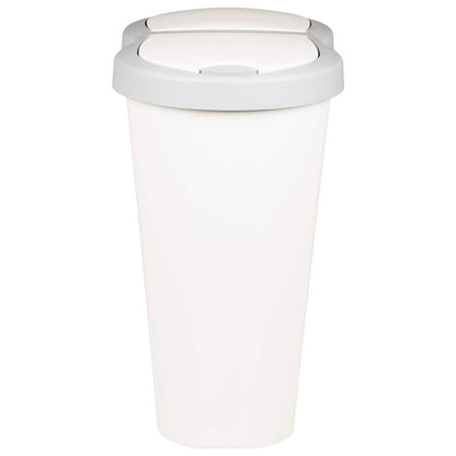vidaXL Garbage Bin White 48 x 30 x 51 cm PP 5