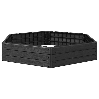 vidaXL Raised Bed Black 148 x 129 x 25 cm PP 2