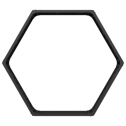 vidaXL Raised Bed Black 148 x 129 x 25 cm PP 4