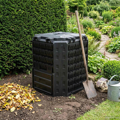 vidaXL Garden Composter Black 71 x 71 x 81.5 cm 100% PP 1
