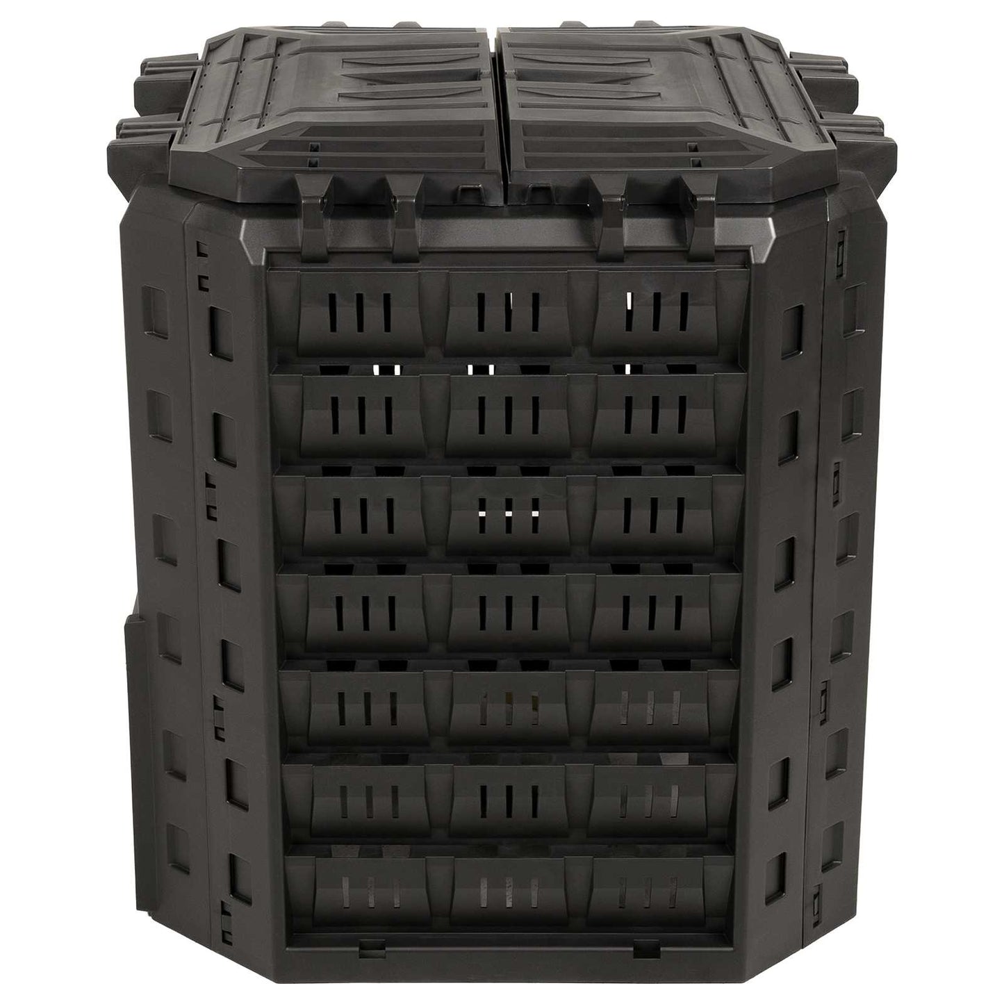 vidaXL Garden Composter Black 71 x 71 x 81.5 cm 100% PP 4