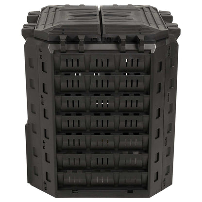 vidaXL Garden Composter Black 71 x 71 x 81.5 cm 100% PP 4